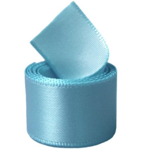 Papilion Papilion R074400120317100Y .5 in. Double-Face Satin Ribbon 100 Yards - Misty Turquoise R074400120317100Y